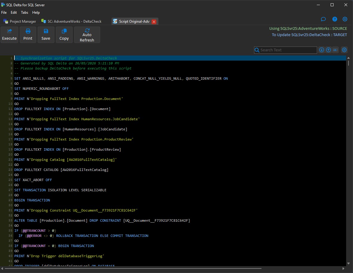 Mixed database workflow